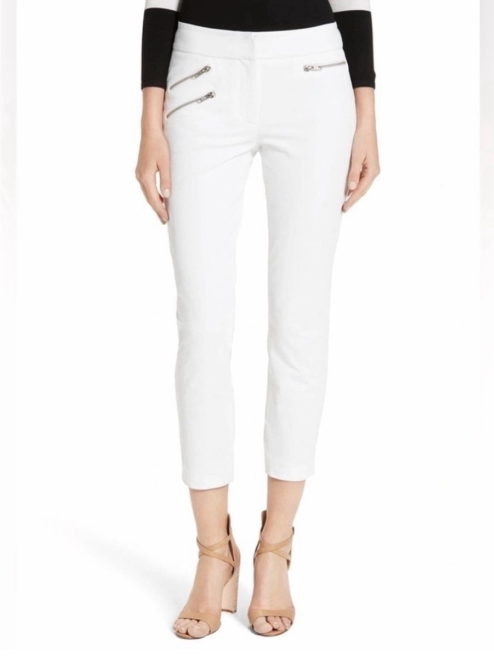 Veronica Beard White Roxy
Baby Bell Cropped Pants size 2